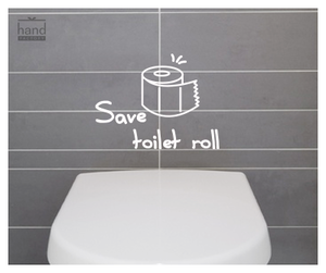 [그래픽스티커] Save toilet roll